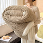 Double-layer Jacquard Lambswool Thickened Warm Blanket