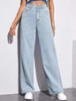 High Waist Wide Leg Jeans Slim Mop Straight Retro Hanging