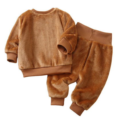 Children's Fleece-lined Thermal Pajamas