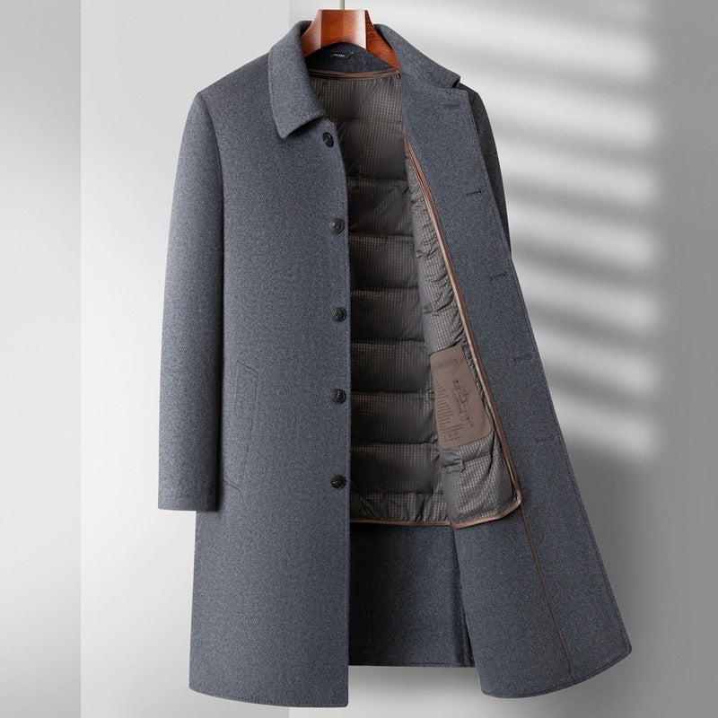 Mens Double-sided Wool Overcoat