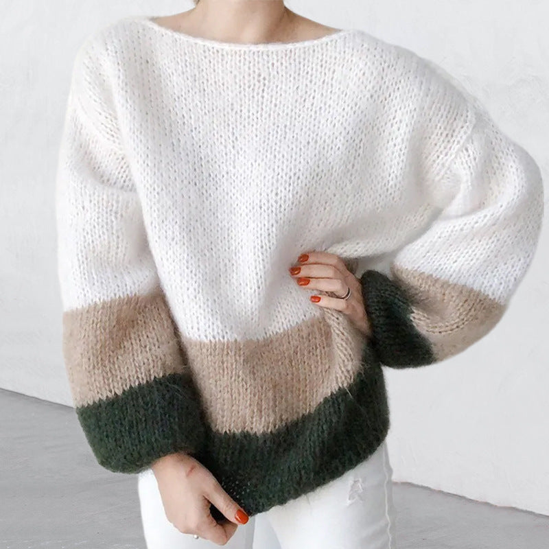 Womens Knitted Sea Furry Sweater