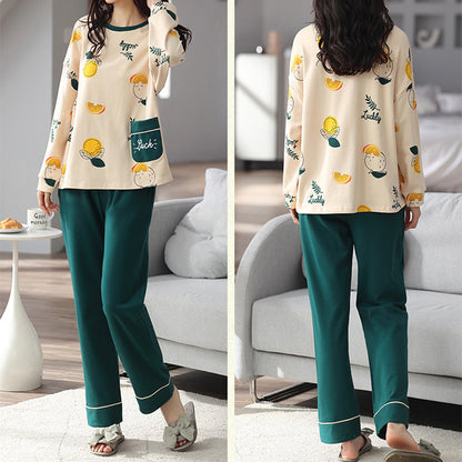 Womens Pajamas Long Sleeves And Trousers