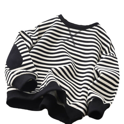 Kids Striped Long Sleeve Bottoming Top