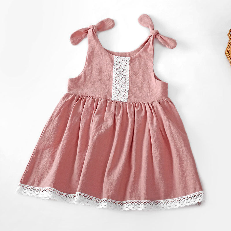 Girl Lace Princess Dress Lace Up