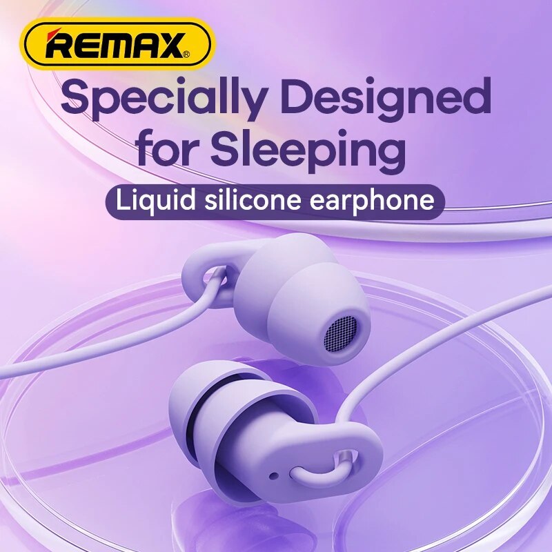 Remax Soft Sleep Earphones Wired Noise Cancelling In-Ear Anti-noise Type C 3.5mm