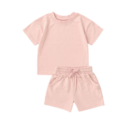 Short Sleeve Baby Organic Cotton Shorts Suit