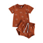 Kids Sun Print Short-sleeved T-shirt & Shorts