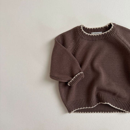 Fashion Boys And Girls Colored Pullover Knitwear