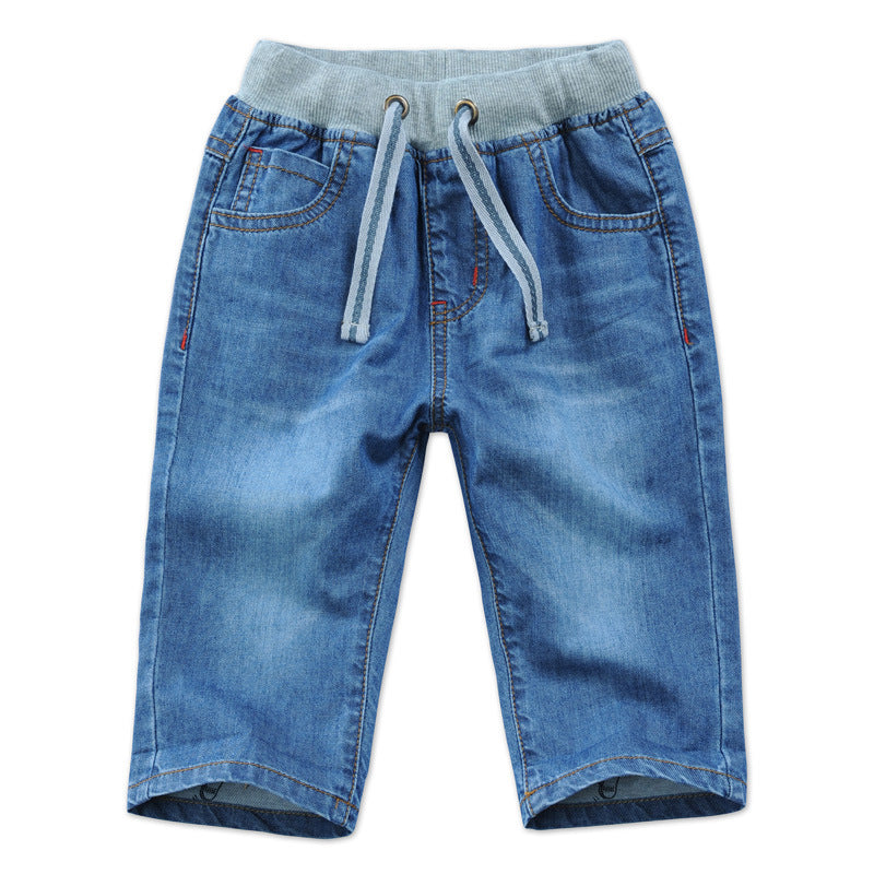 Simple And Versatile Casual Boys' Denim Capris