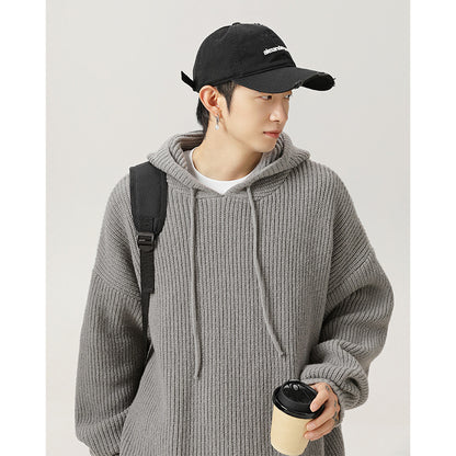 Mens Loose Hooded Sweater