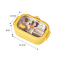 Wheat Cute Duck Stainless Steel Lunch Box Creative Compartment Thermal Box Portable