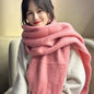 Pure Color Thickened Garland Scarf