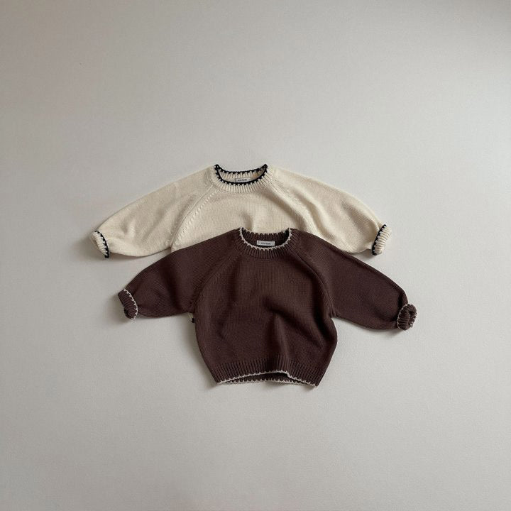 Fashion Boys And Girls Colored Pullover Knitwear