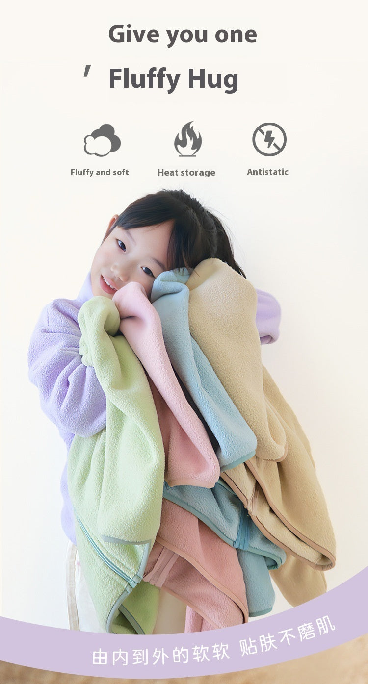 Plush Stand Collar Kids' Overcoat Warm