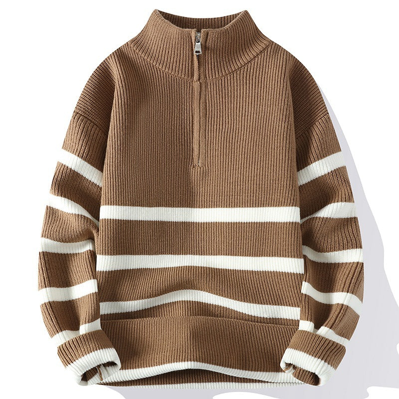 Halfzip Loose Pullover Base Knitwear