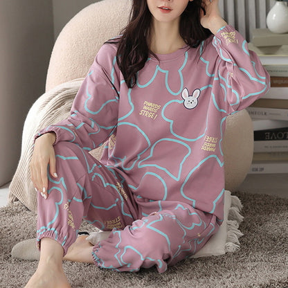 Womens Pajamas Long Sleeves And Trousers