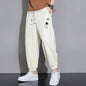 Mens Cropped Casual Loose Long Pants