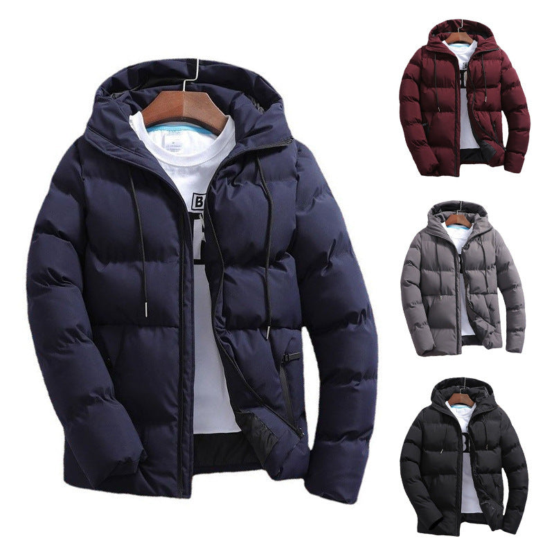 New Men's Pure Cotton Padded Jacket Hooded Coat