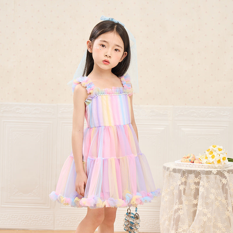 Girls' Fashionable Stylish Lace Tulle Tutu Dress