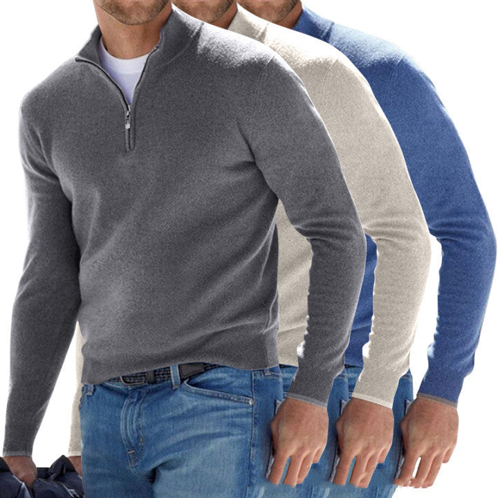 Mens Long-sleeved Bottoming Shirt Cardigan