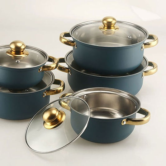 Stainless Steel Colorful 10-piece Set