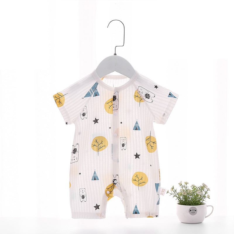 Baby Romper Cotton Short Sleeve Air Conditioning Suit