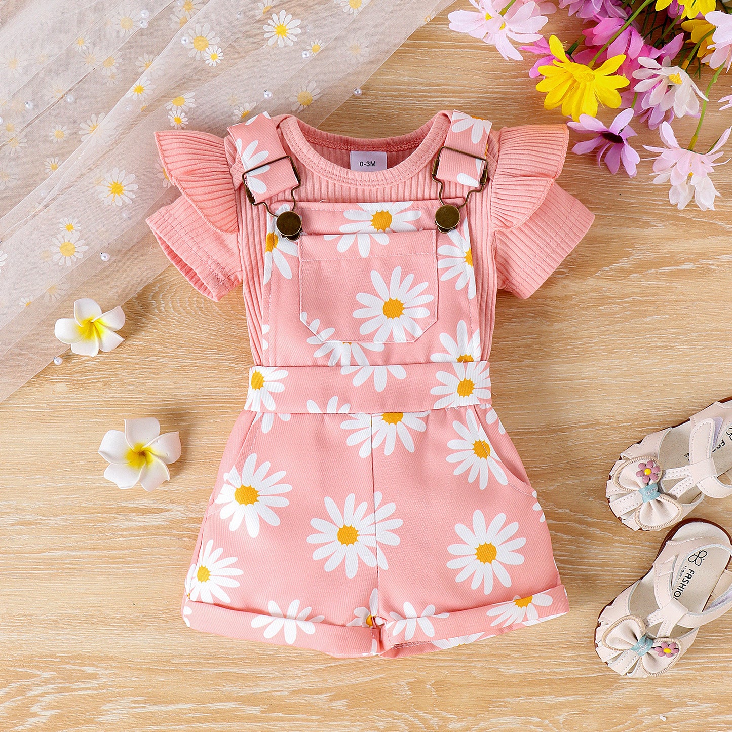 Bottom-covering Rompers Suspender Pants Baby Suit