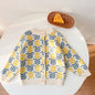 Infant Children's Sweater Pull Flower Knitted Cardigan Romper