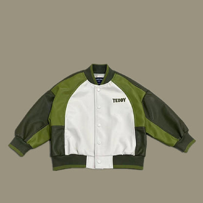 Fashion Colorblock Boys' Baseball Jacket