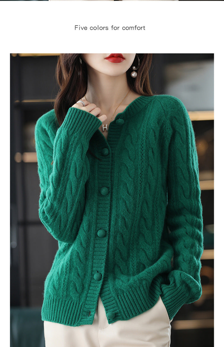 Outer Wear Loose Short Wool Tops Thick Sweater