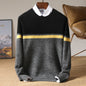 Mens Striped Pure Wool Sweater