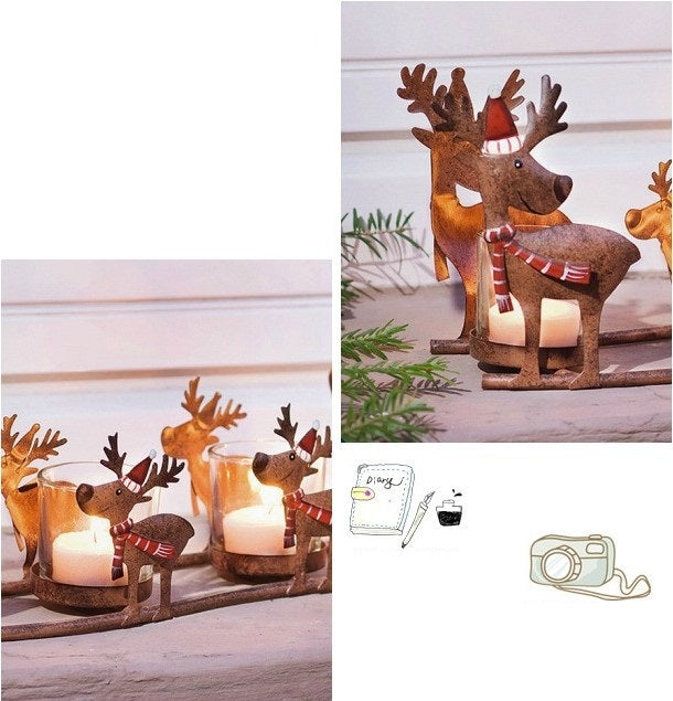 Decoration Shooting Candle Elk Pulling Car Candle Cup