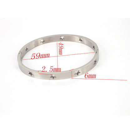 Simple Stainless Steel Hollow XINGX Bracelet