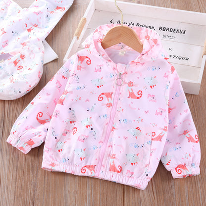 Girls' Printed Cartoon Jacket