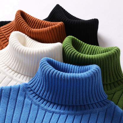 Mens Turtleneck Sweater Striped