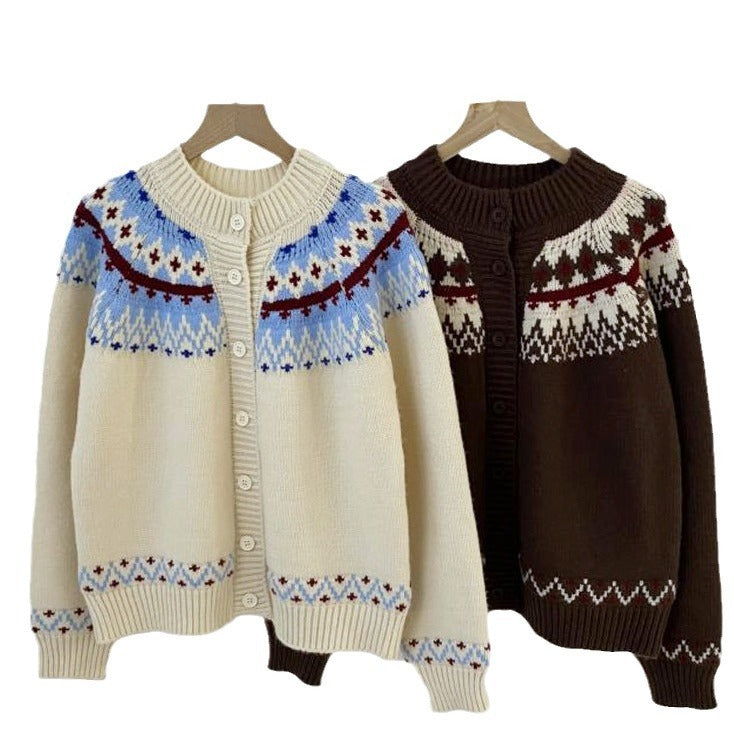 Christmas Atmosphere Thickened Sweater Coat Women's Autumn And Winter