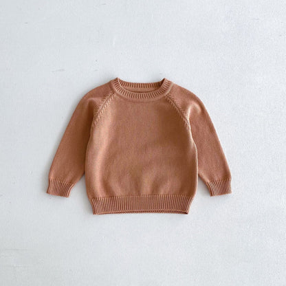 Pullover Raglan Long Sleeve Top And Trousers Autumn And Winter Knitting Suit