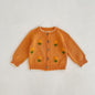 Hand Crochet Embroidered Flowers Knitted Sweater