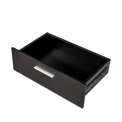 Black Particleboard Eight Drawer Cabinet