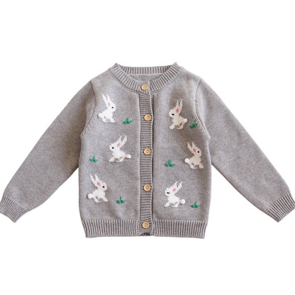 Children's Sweater Knitted Cardigan