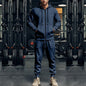 Mens Casual Suit Fleece Warm Two-piece Set