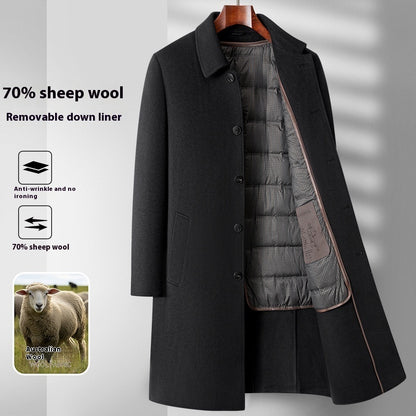 Mens Double-sided Wool Overcoat