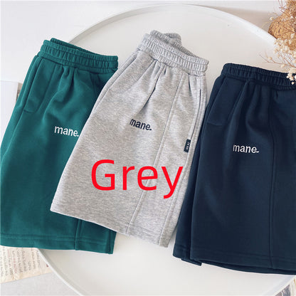 Summer Cotton Boys Casual Elastic Belt Shorts