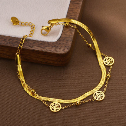 Pachira Macrocarpa Double Layer Twin Bracelet