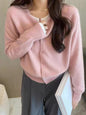 Women's Cardigan Loose Cropped Sweater