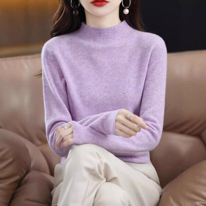 Turtleneck Pullover Women's Solid Color Loose Bottoming Sweater