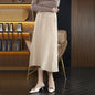 Gentle Elegant Tied Cashmere Skirt For Women