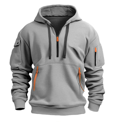 Mens Cotton Dropped Shoulder Hooded Sweatshirt