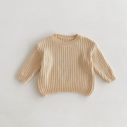 Handmade Thick Needle Kids' Sweater Pullover Sweater