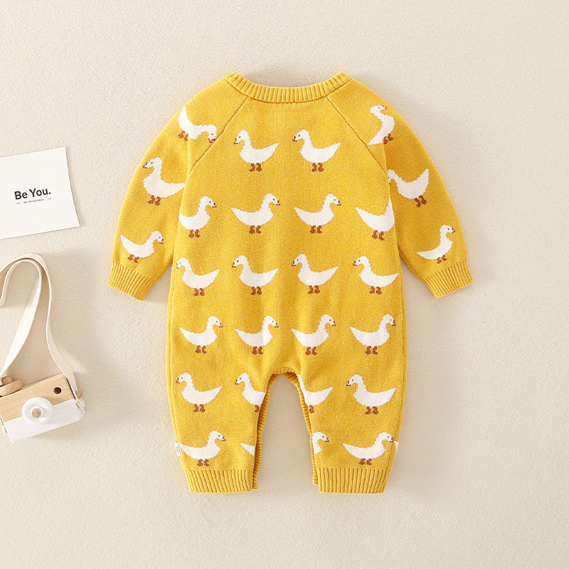 Double-layer Baby Romper Knitted